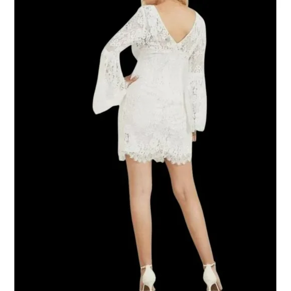 Marciano By Guess Saffron White Lace Bell Sleeve Mini Dress US 2 EU 38 Boho $330 - joarbit.com Marciano By Guess Saffron White Lace Bell Sleeve Mini Dress US 2 EU 38 Boho $330 - joarbit.com